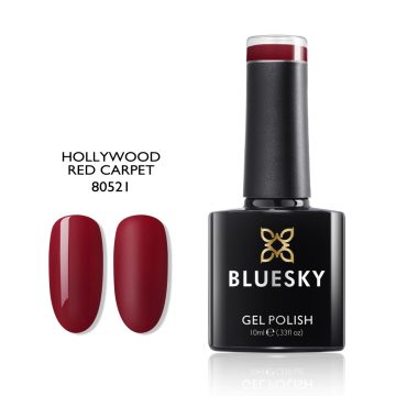  80521 Hollywood Red Carpet Shimmer vérpiros, apró arany szemcsés tartós géllakk