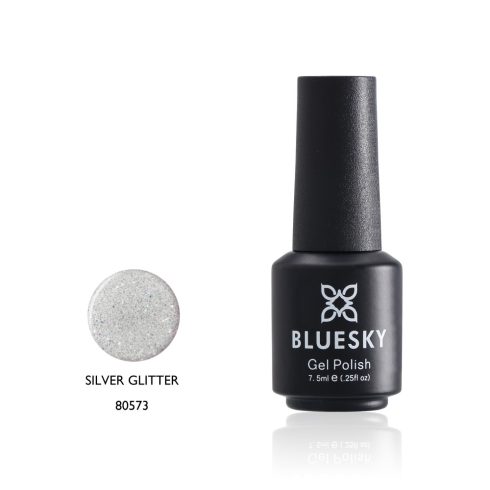 80573M Silver Glitter Explosion apró szemcsés csillogós ezüst tartós géllakk