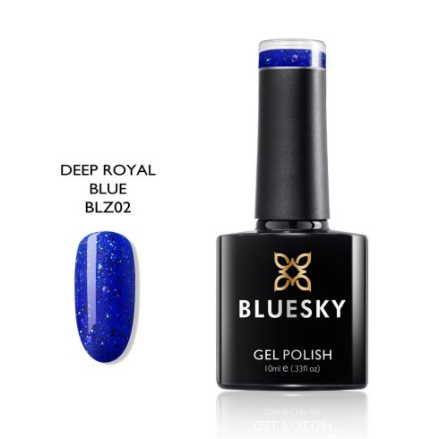 BLZ02 Deep Royal Blue szemcsés sötétkék csillogó géllakk