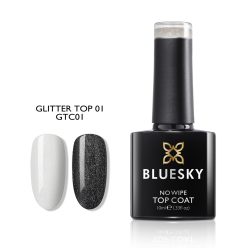 GTC 01 Fixálás mentes csillámos ezüst fedőlakk 