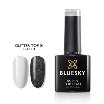 GTC 01 Fixálás mentes csillámos ezüst fedőlakk 