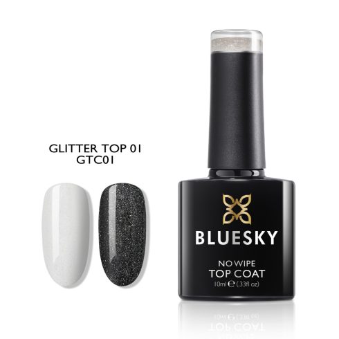 GTC 01 Fixálás mentes csillámos ezüst fedőlakk 