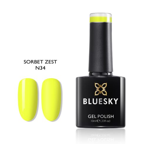 N34 Sorbet Zest neon sárga géllakk